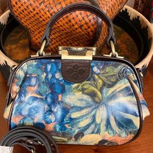 Patricia Nash Gracchi Floral Frame Satchel